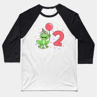 I am 2 with frog - kids birthday 2 years old Baseball T-Shirt